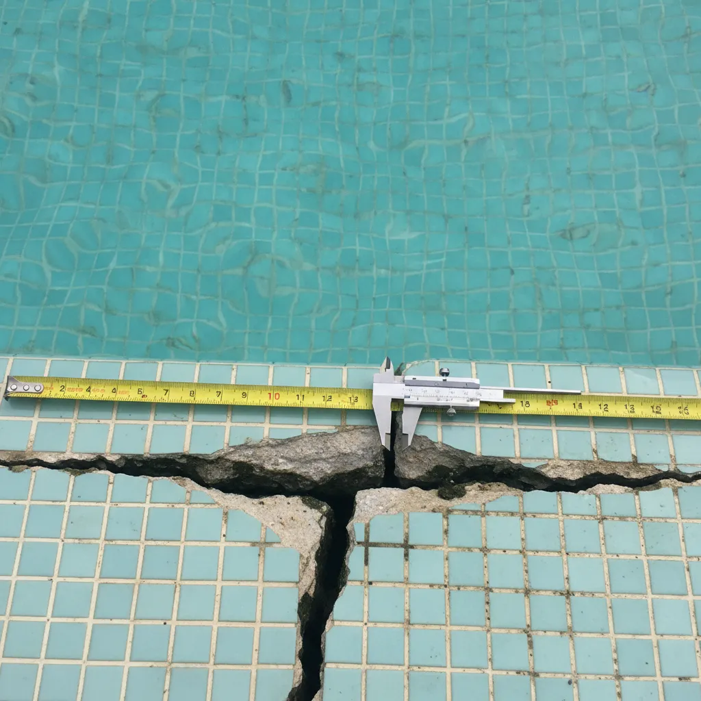 Measuring pool crack severity in Sydney home