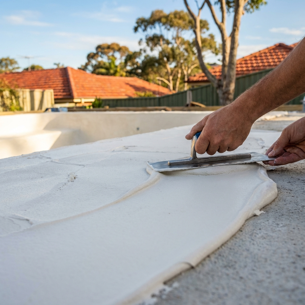 Swimming pool replastering