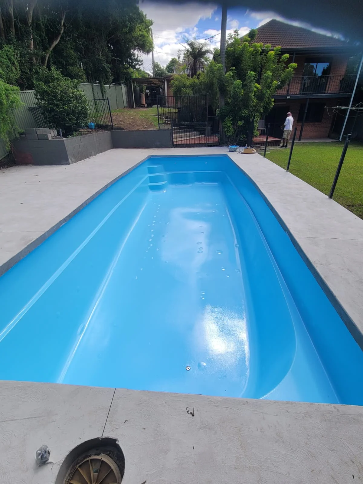 Pool Renovation Gallery Sydney 44 Fiberglass pool before and after images After 1
