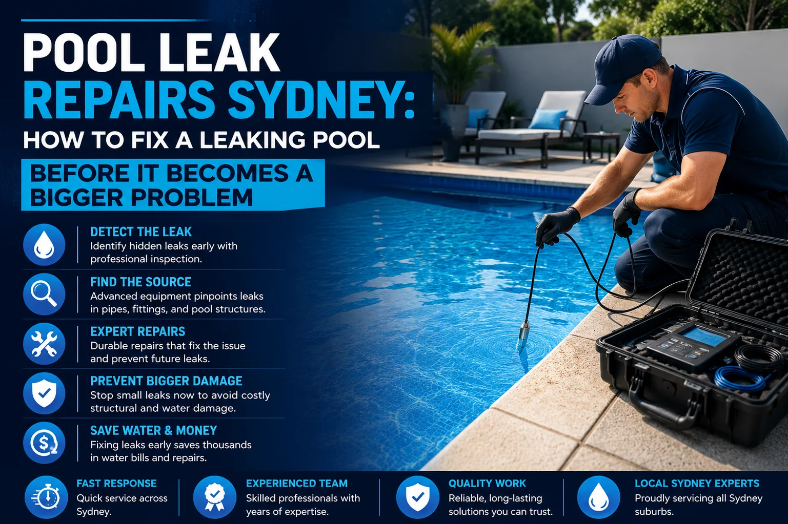 Pool leak repairs sydney