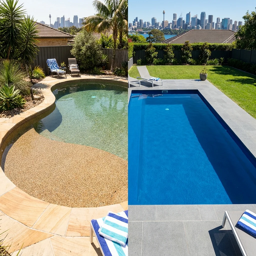 Concrete pool versus fibreglass pool