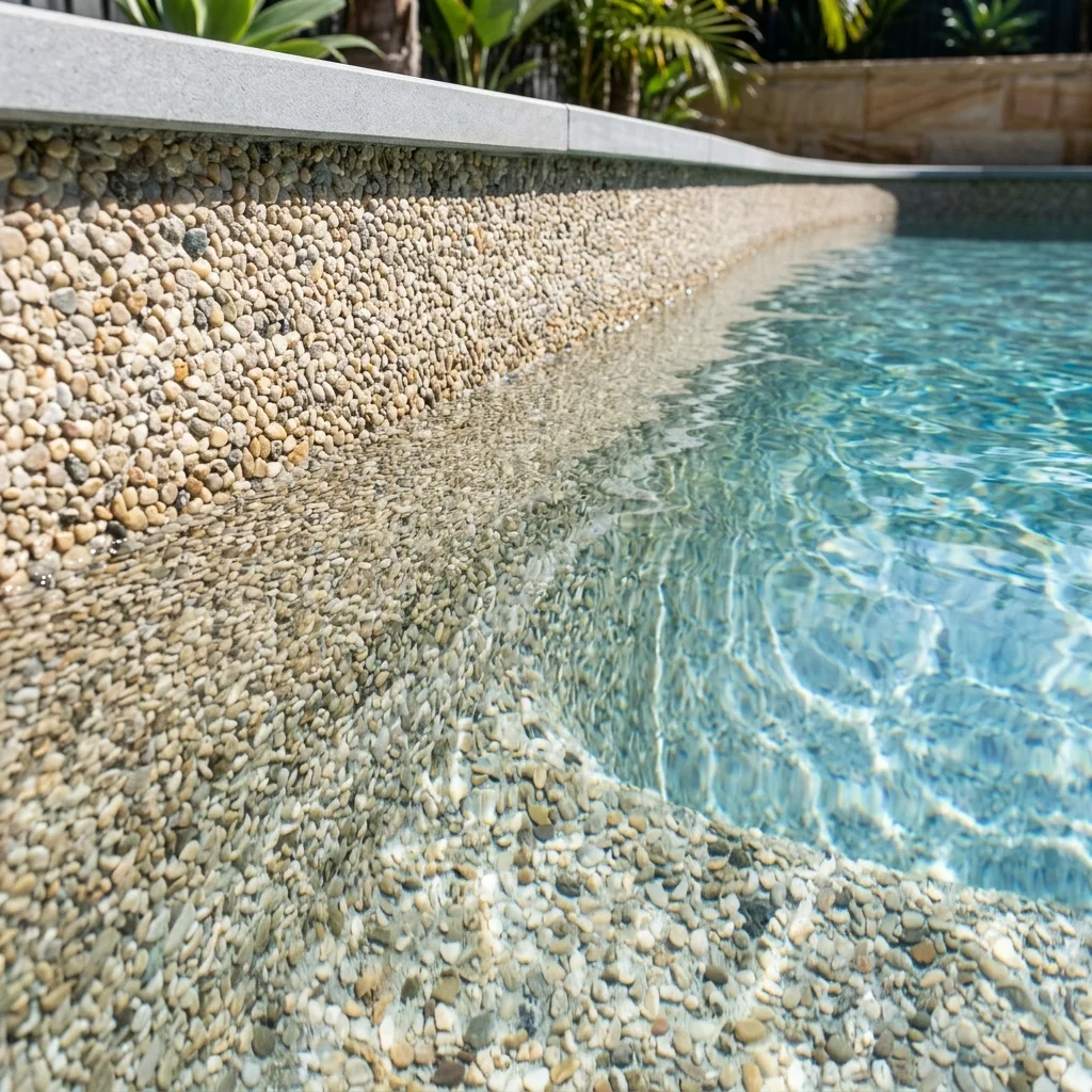Pebblecrete concrete pool