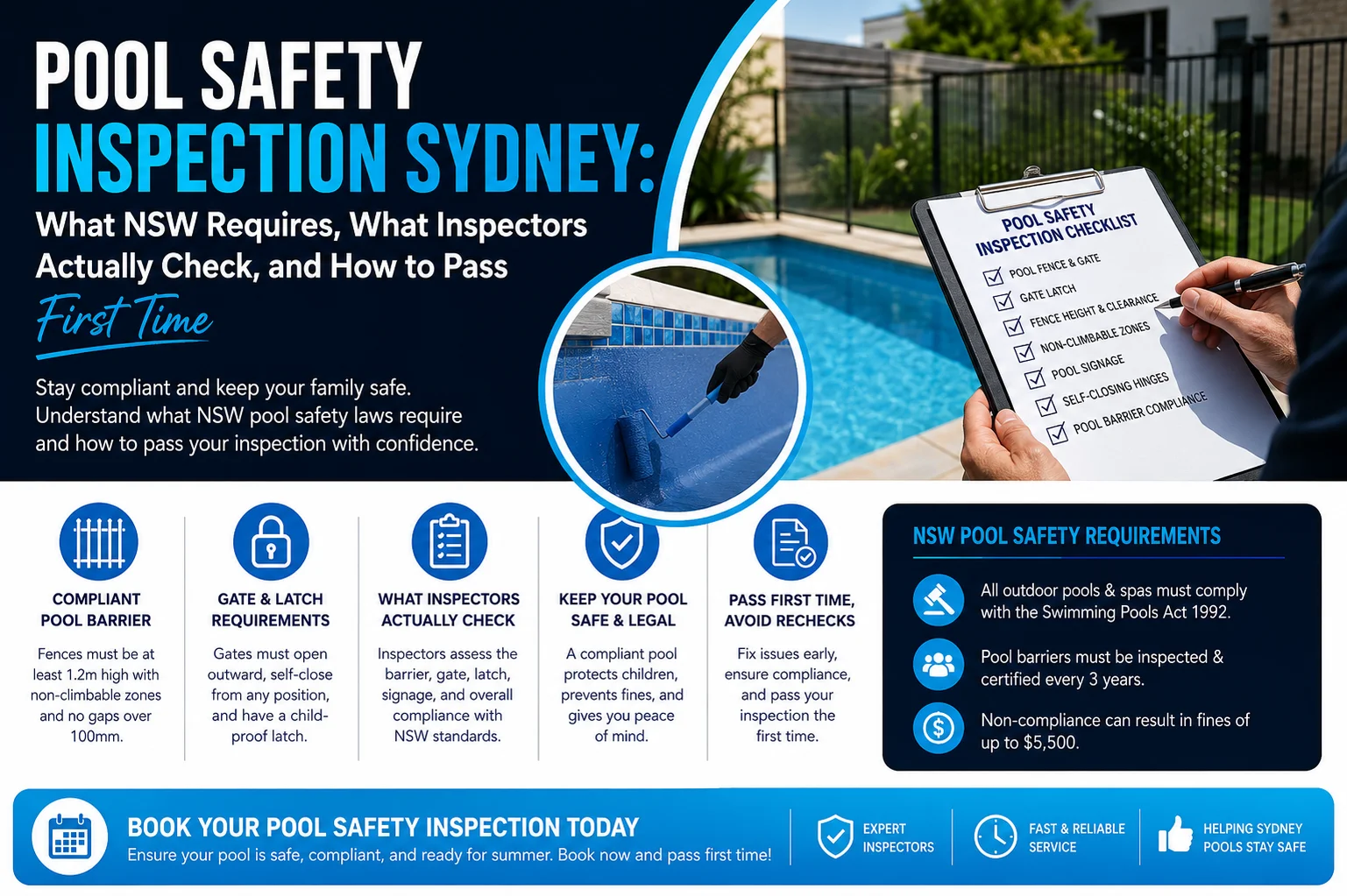 Pool safety inspection Sydney