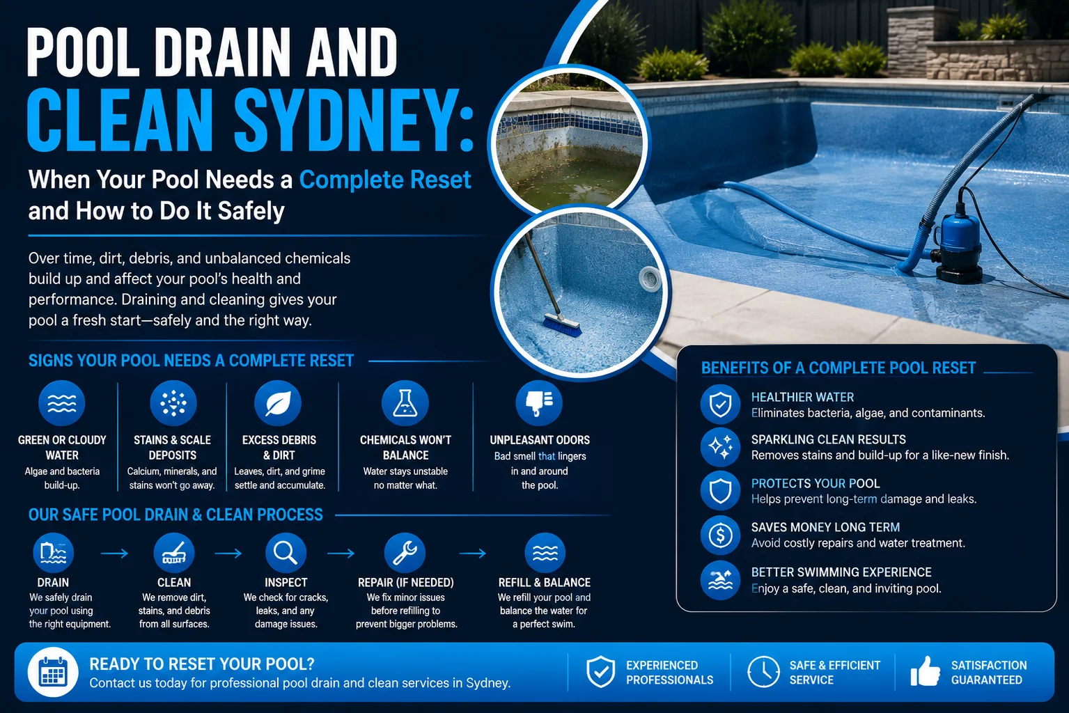 Pool Drain and Clean