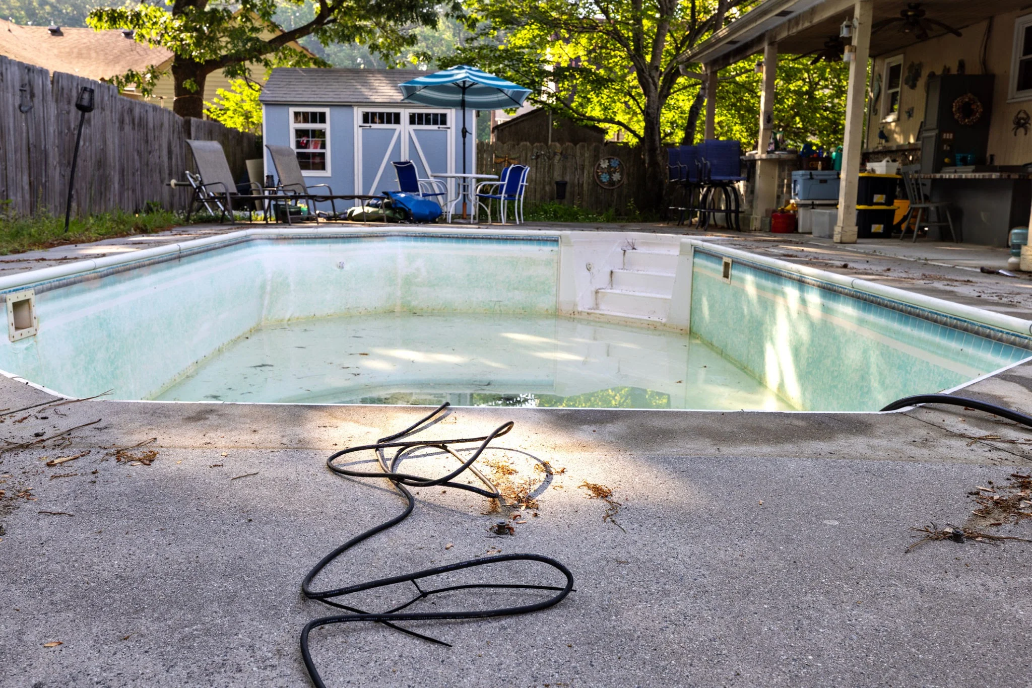 Prep for pool painting