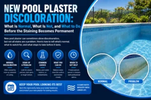 New pool plaster discoloration