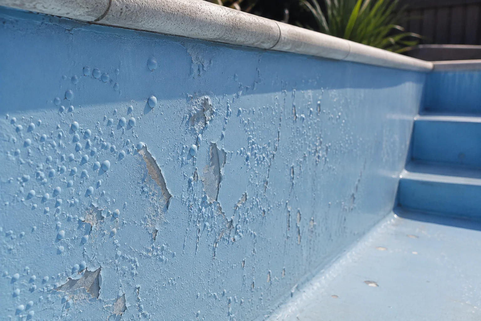 pool paint blistering image